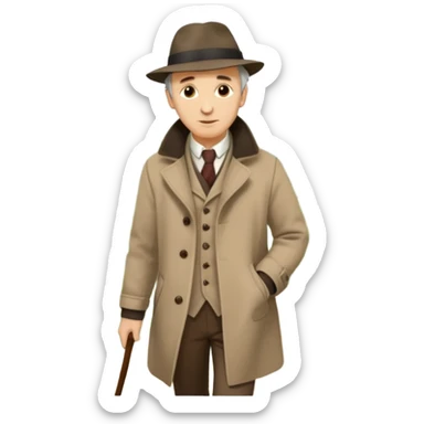 Wliiam wordsworth walking in the countryside sticker