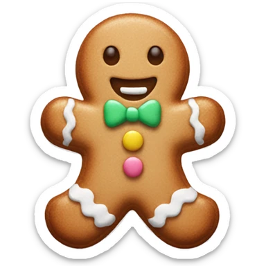 Pastel gingerbread man sticker