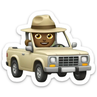 driving a car on safari sticker