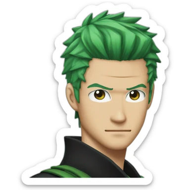 zoro Roronoa Green Hair sticker