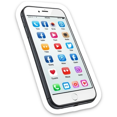 Smartphone with social media apps 2007 sticker