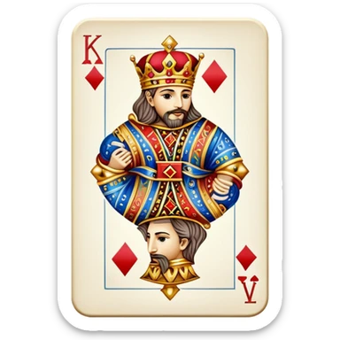 king of diamonds playing card sticker
