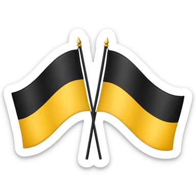 Faz uma bandeira com preto em cima e em baixo coloca amarelo sticker