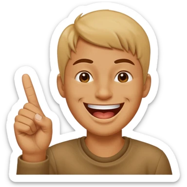 Middle finger up and laughing face sticker