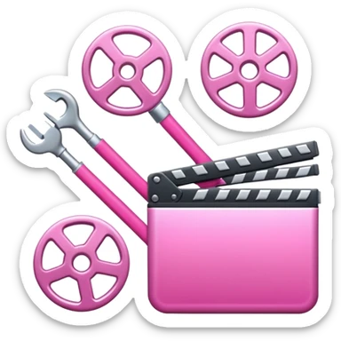 cinema pink tools sticker