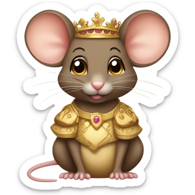 a brown princess mouse sticker
