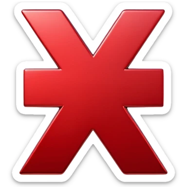 red hashtag symbol sticker