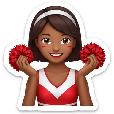 cheer leader dress, asian sticker