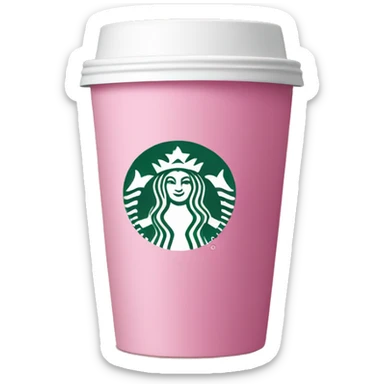 Pink Starbucks cup sticker