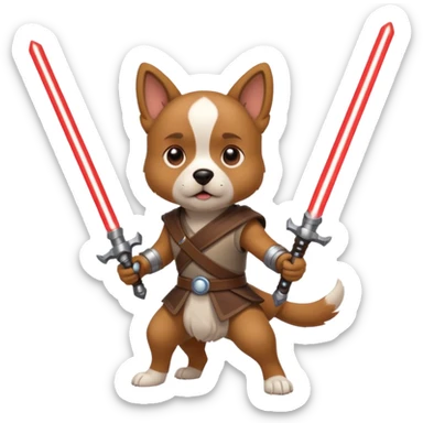 Dog with Laser sword sticker