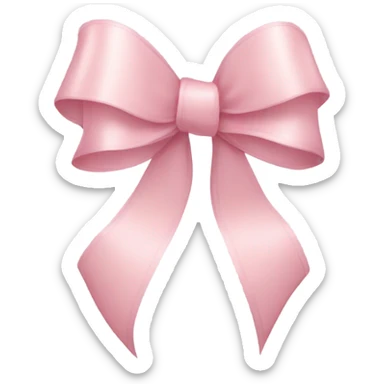 light pink ribbon bow sticker