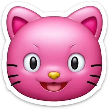 hello kitty face laughing sticker