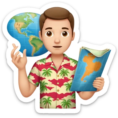 confused tourist sticker