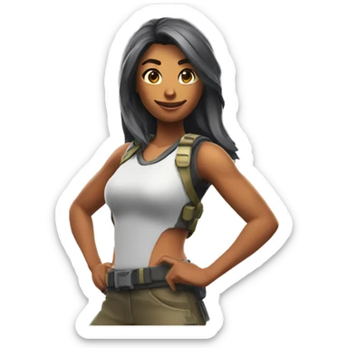 Femme voilée en train de jouer à fortnite  sticker