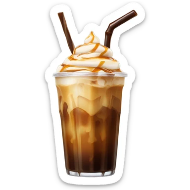Iced caramel coffee sticker
