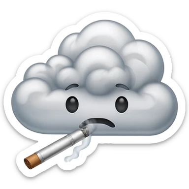 smoke coming out of a blunt sticker