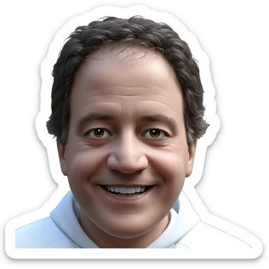 smiling boy in white shirt sticker