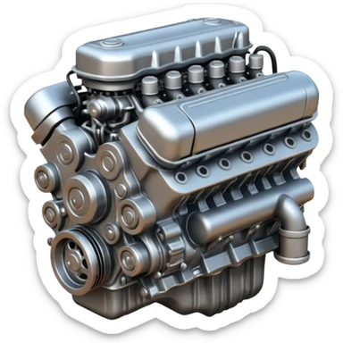 simplistic car engine sticker