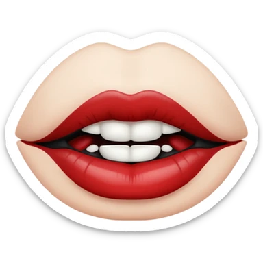 lips with black lipstick sticker