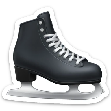 pastel black ice skates sticker