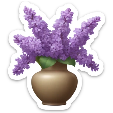 Vase with lilacs  sticker