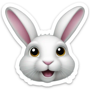 fractal rabbit sticker