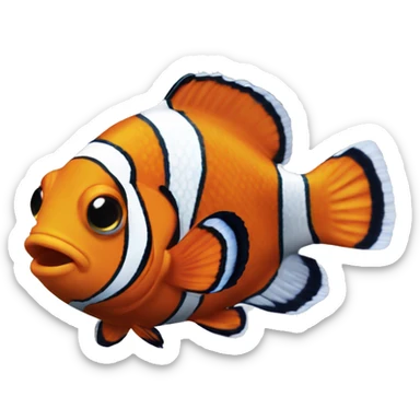 A clown fish sticker