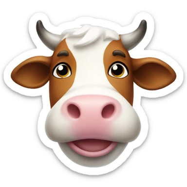 bubble cow smil sticker