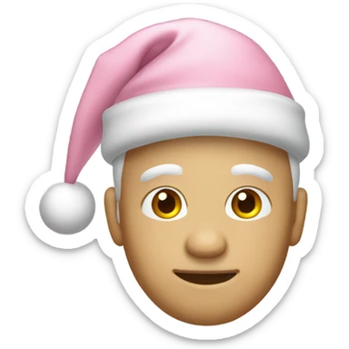 light pink santa hat sticker