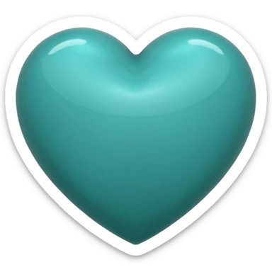 Teal heart hug sticker