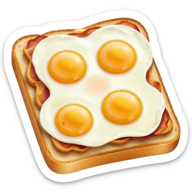 Egg and bacon toast sticker