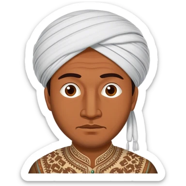 uzbek man with doppi sticker