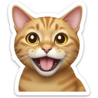 cat emoji sticking tongue out sticker