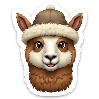 llama with hat sticker