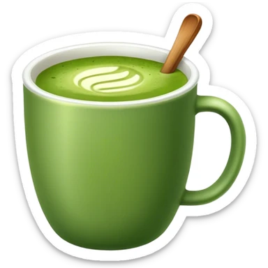 matcha cup sticker