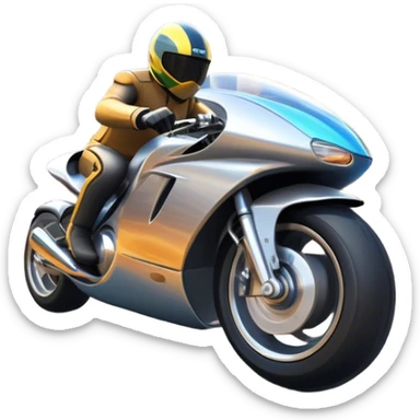 An icon showing a motorcycle and car speeding through a cityscape, with roads and curves ahead. The vehicles leave dynamic trails of speed, representing the thrill of racing and adventure. The background is transparent, focusing on the power and freedom of both cars and motorcycles. sticker