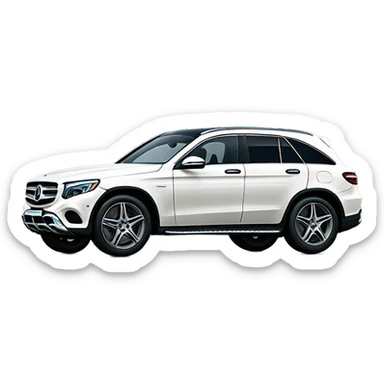 White Mercedes GLC  sticker