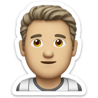 Hombre blanco con cabeza de cámara de cine sticker