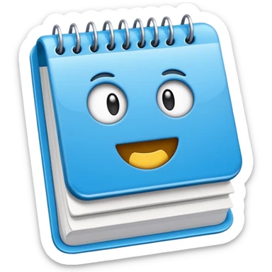 crie um emoji de uma agenda digital, tipo google calendar sticker