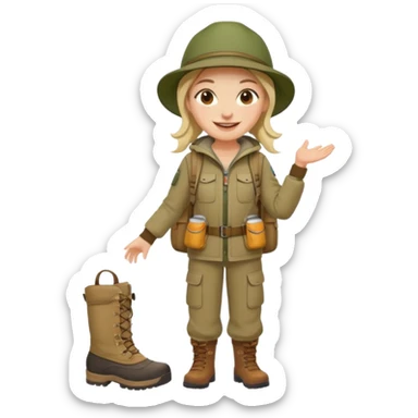 People who are going camping should wear a camping outfit sticker