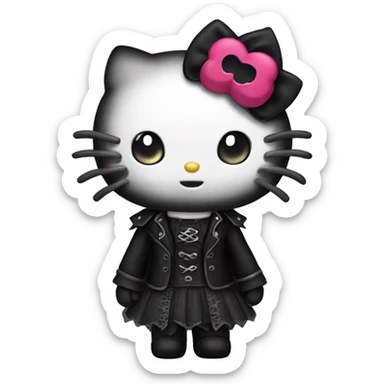 Gothic hello kitty  sticker