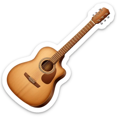 emoji de um desenho de um violão acústico sticker