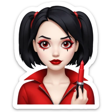 black haired harley queen sticker