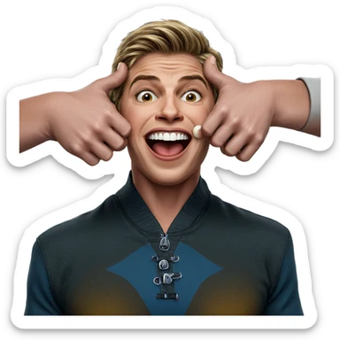 realistic boy meme expression sticker