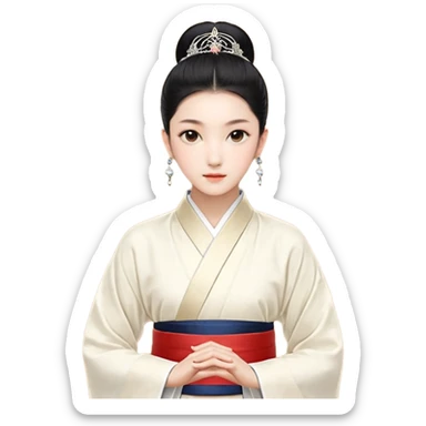 一个长发的女生手上拿着很多seventeen的专辑多到要跌到地上了 sticker