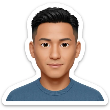 Pinoy version kahawig ni Henry Golding Fade HairCut 25 years old sticker