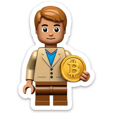 lego homme bitcoin sticker