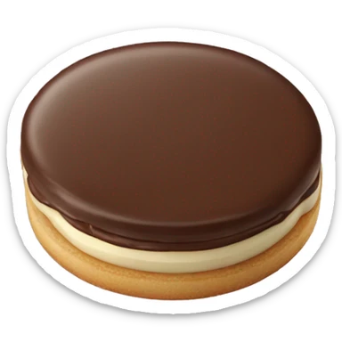 alfajor cubierto completamente en chocolate  sticker