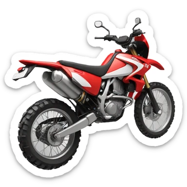 red enduro motorcycle  sticker