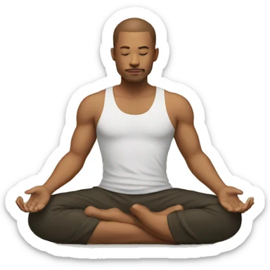 Homem meditando  sticker